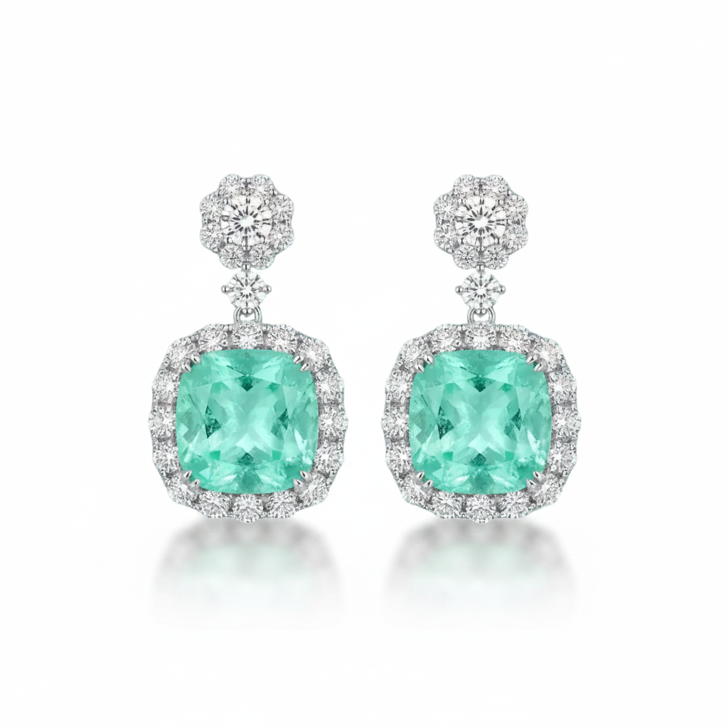 Aretes Aura Marina (Turmalina Paraiba)