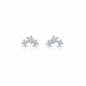 Aretes Stud Mini de Rodio con Zirconias
