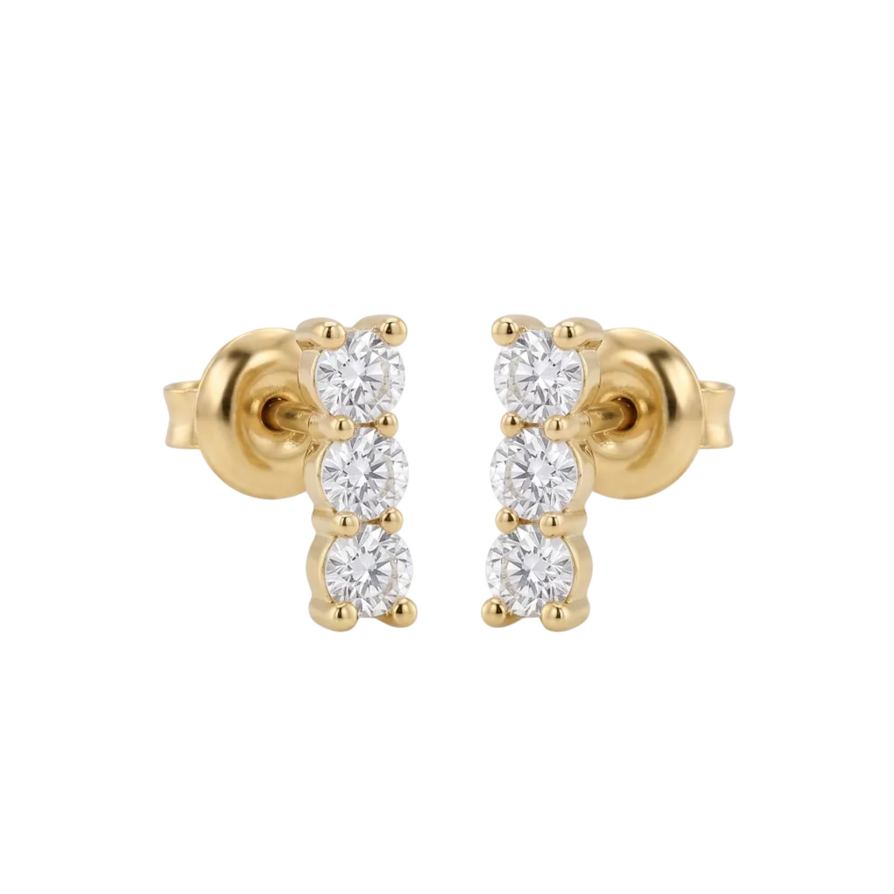 Aretes Mini Sofía (Chapa de Oro & Zirconias)