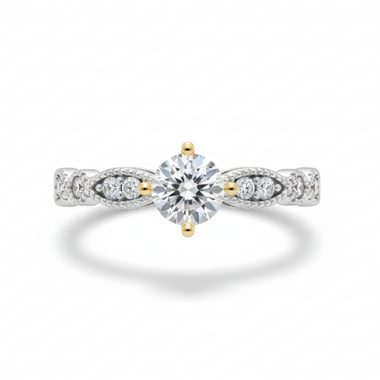 Anillo Luna en Oro Amarillo 10k