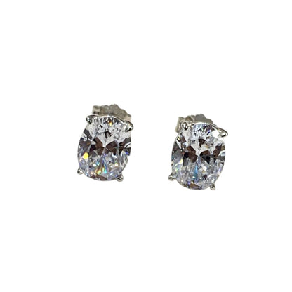 Aretes Stud Corte Oval