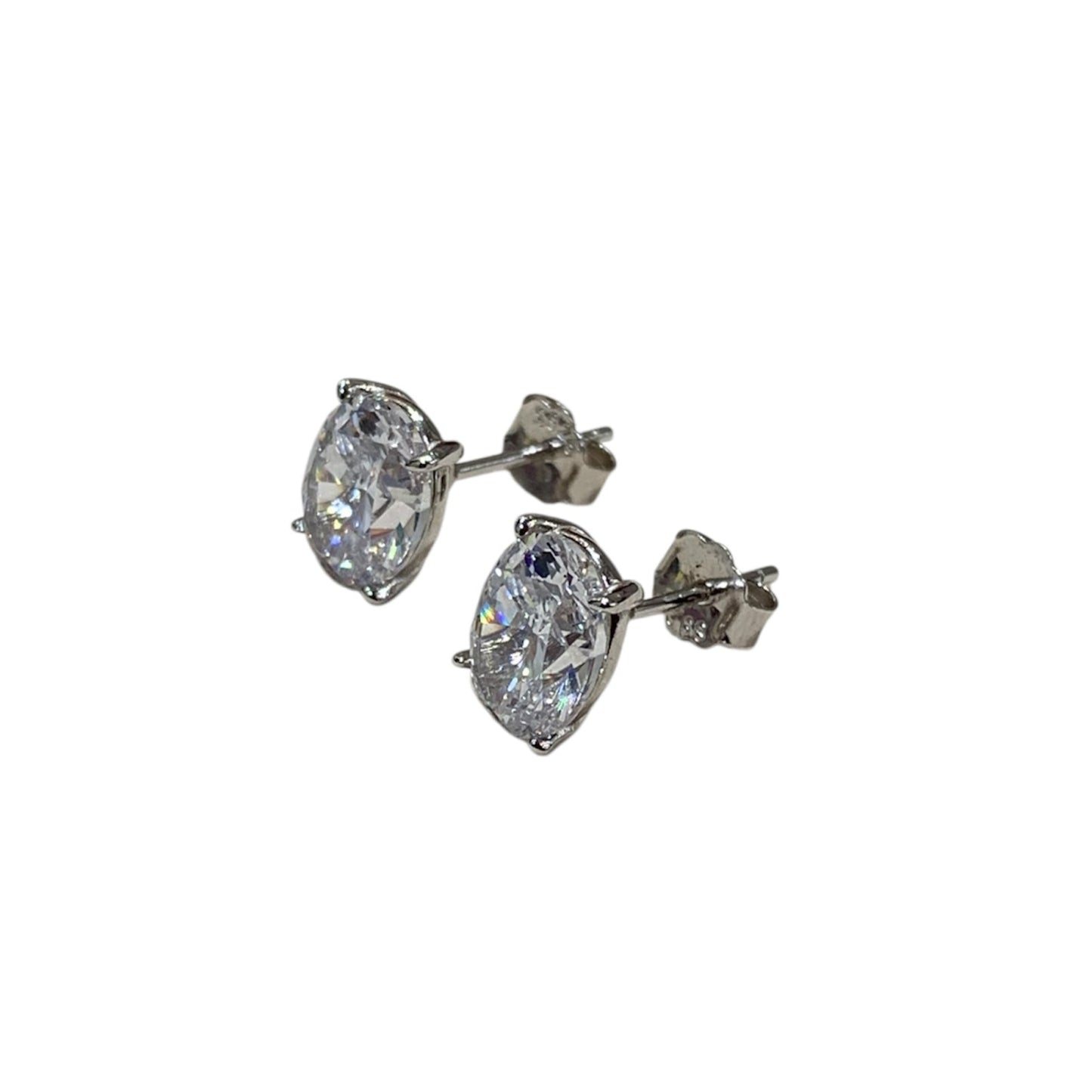 Aretes Stud Corte Oval