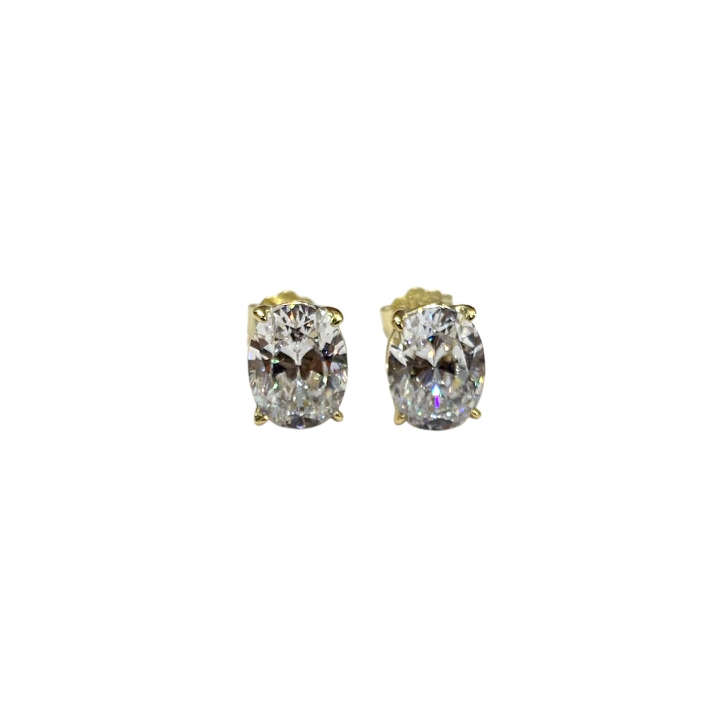 Aretes Stud Corte Oval