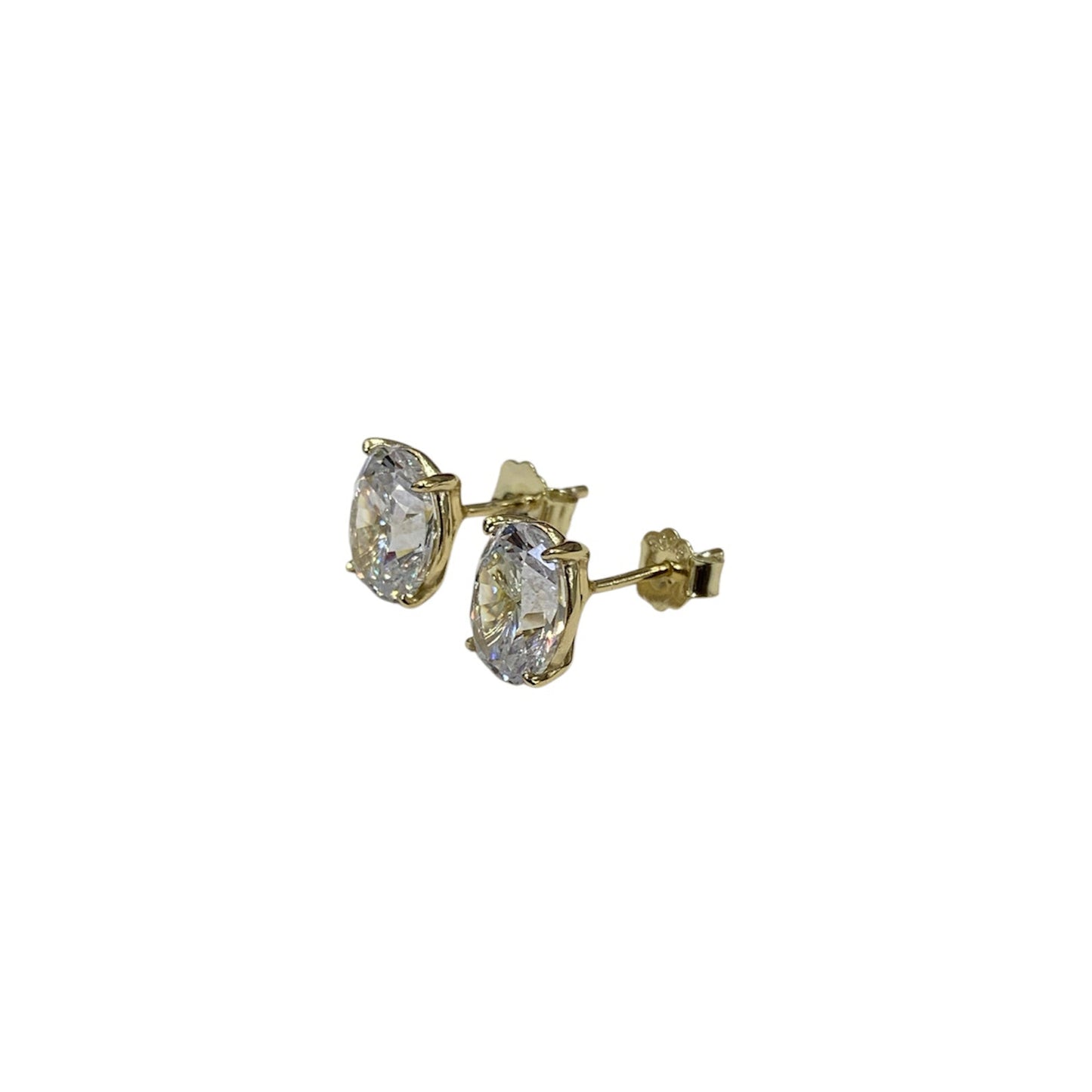 Aretes Stud Corte Oval
