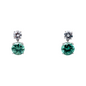Aretes de Alejandrita y Topacio Blanco en Plata 925