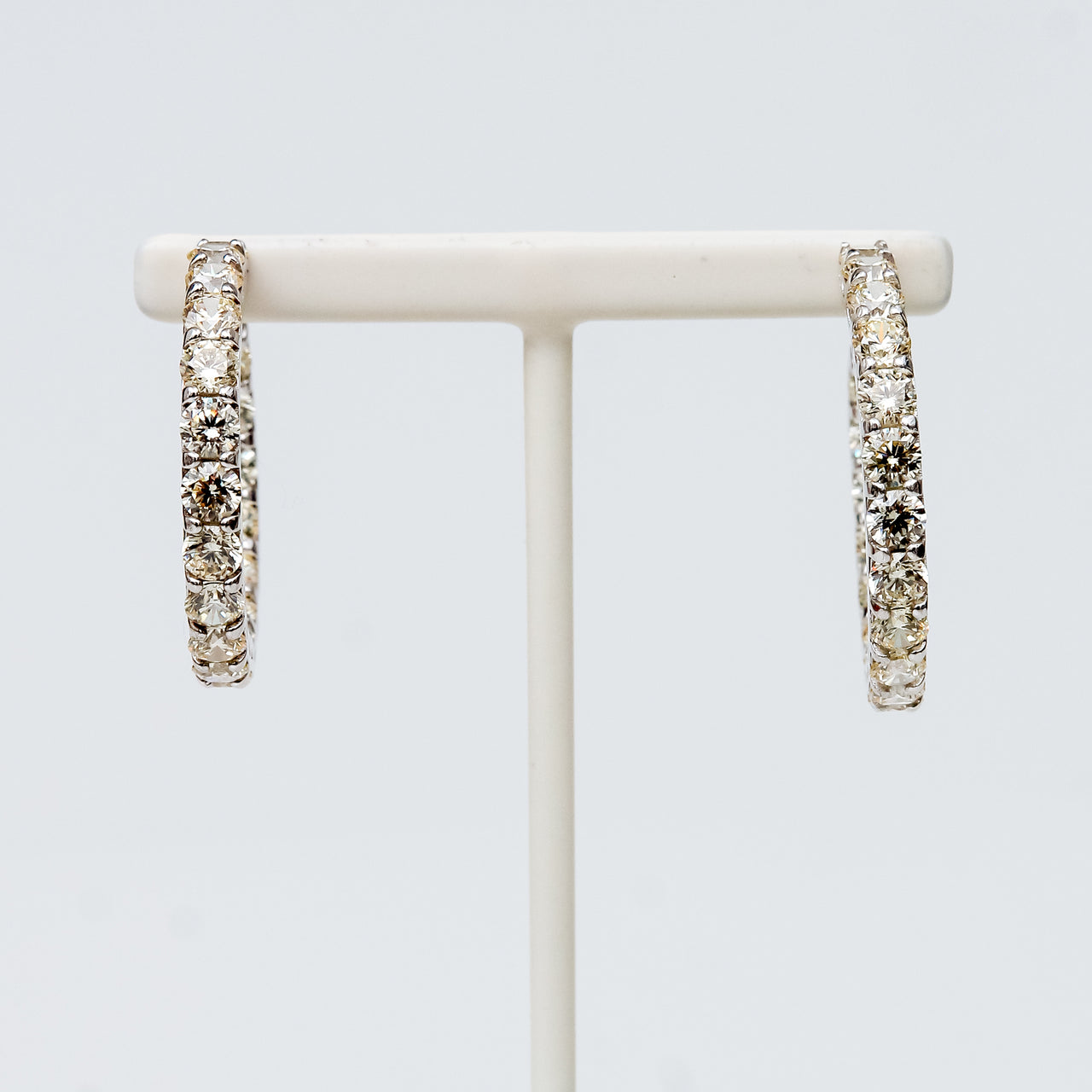 Semiarracadas de Topacio Canario en Plata 925