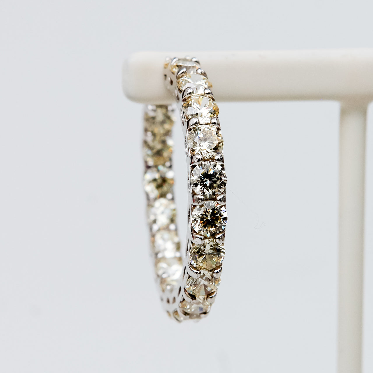 Semiarracadas de Topacio Canario en Plata 925