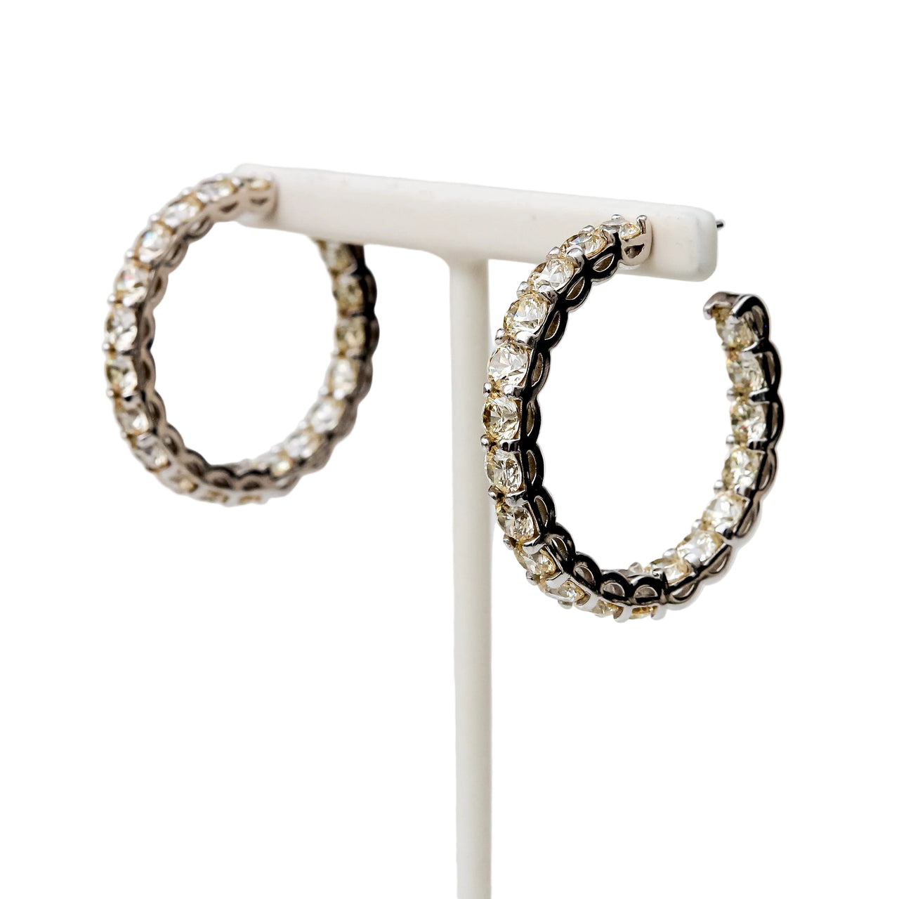 Semiarracadas de Topacio Canario en Plata 925