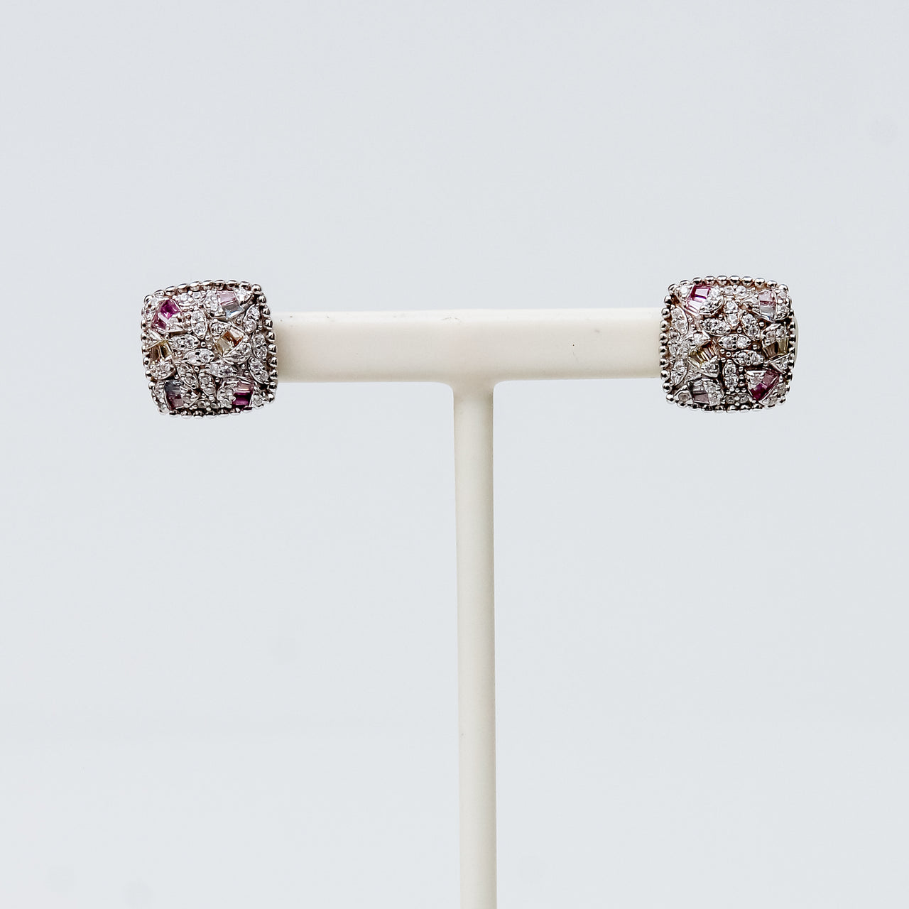 Aretes Cuadrados con Topacio en Plata 925