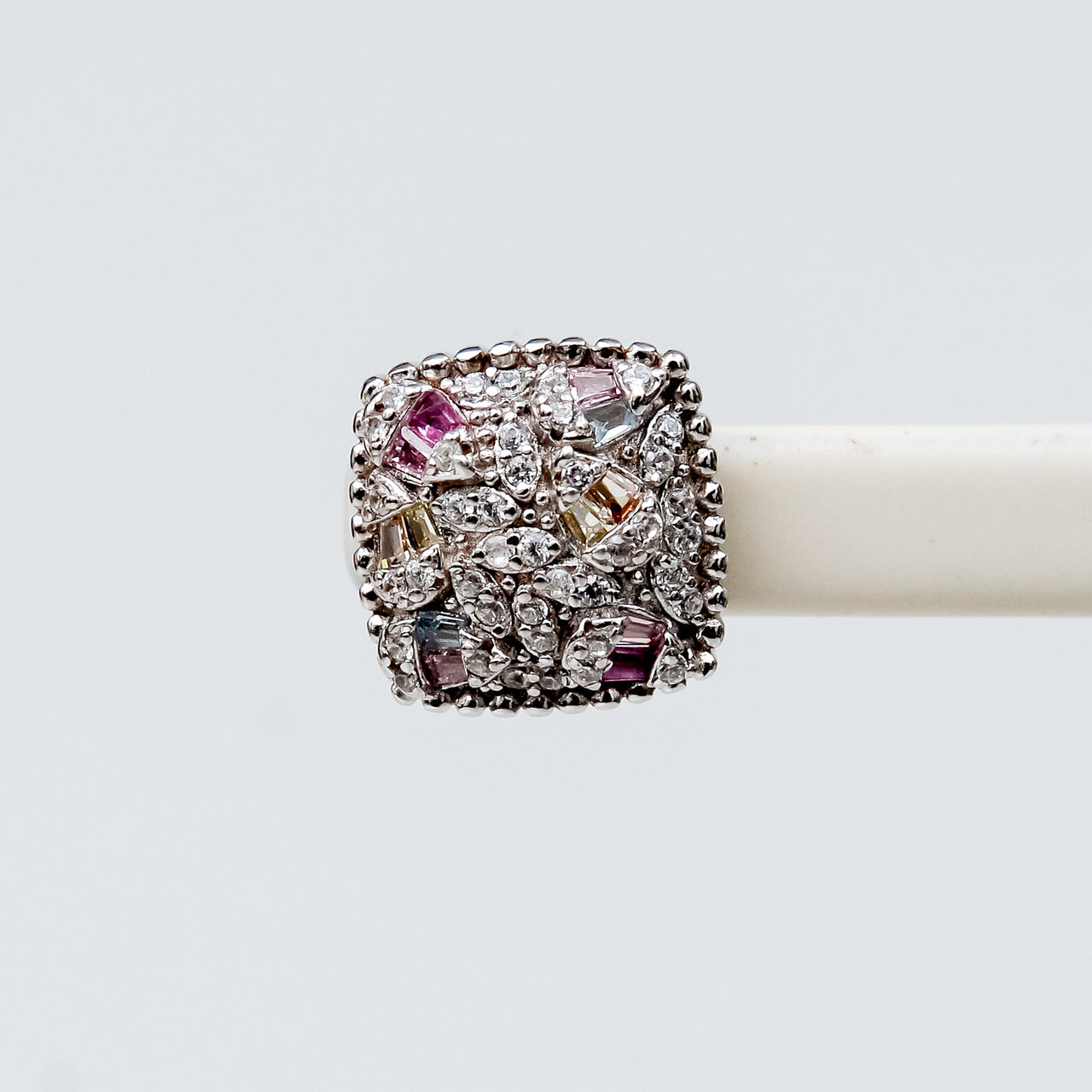 Aretes Cuadrados con Topacio en Plata 925