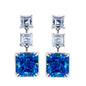 Aretes de Plata 925 con Topacios y Blue Diamond