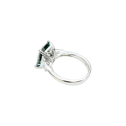 Anillo de Alejandrita y Topacio Blanco en Plata.925 ✨