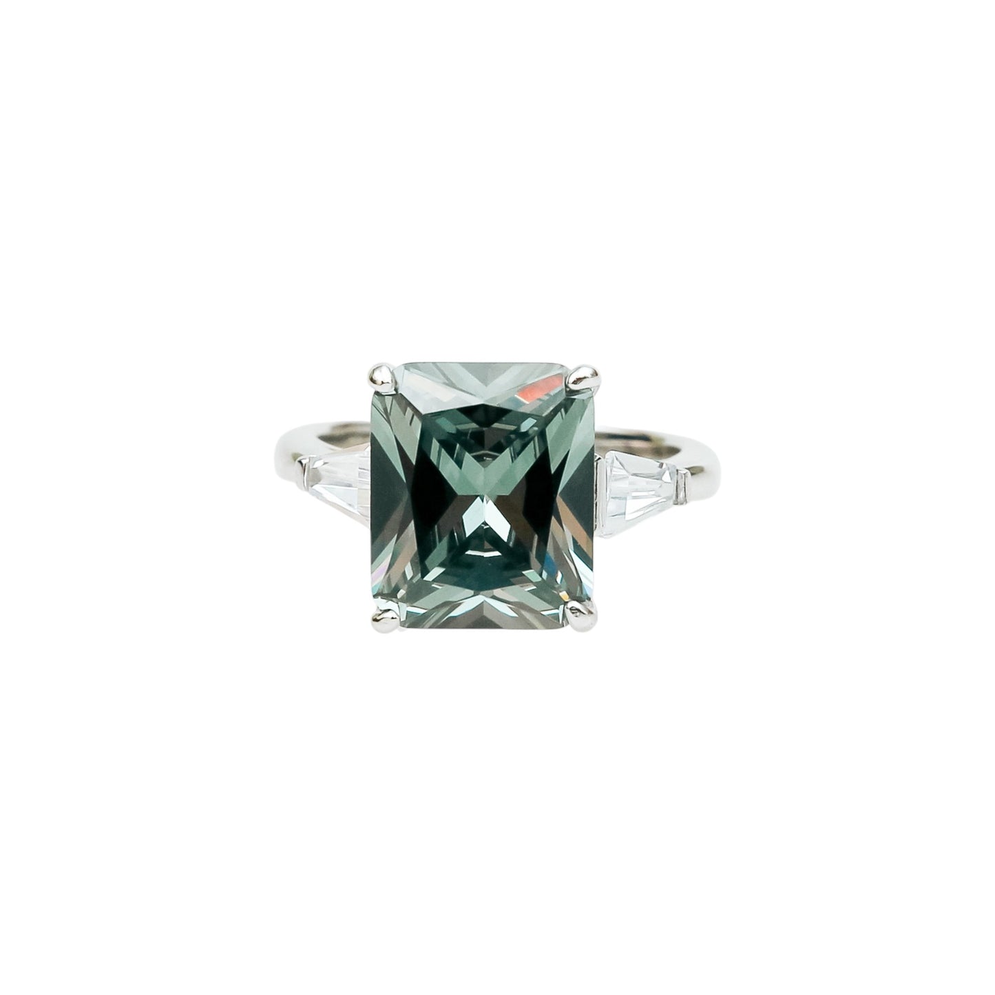 Anillo de Alejandrita y Topacio Blanco en Plata.925 ✨