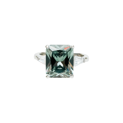Anillo de Alejandrita y Topacio Blanco en Plata.925 ✨
