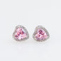 Aretes Stud Corazón de Zirconia Rosa