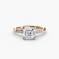 Solitaire with Shoulder Accents