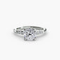 Solitaire with Shoulder Accents