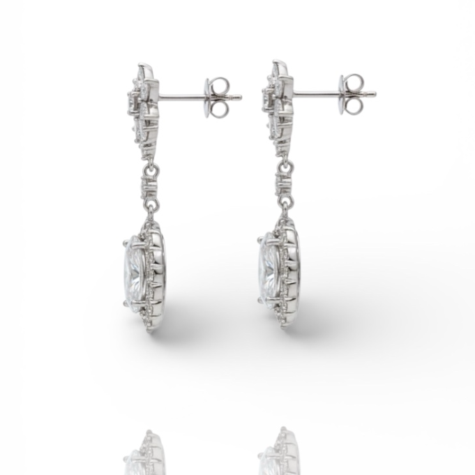 Aretes Cascada Floral de Luz