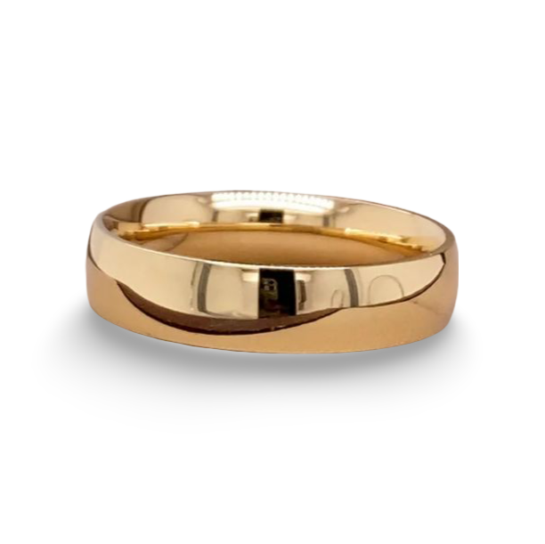 Argolla Clásica Espejo 5mm Oro 10k