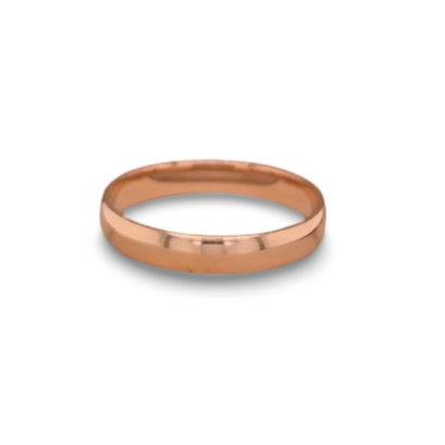 Argolla Media Caña en Oro Rosa – 3 mm
