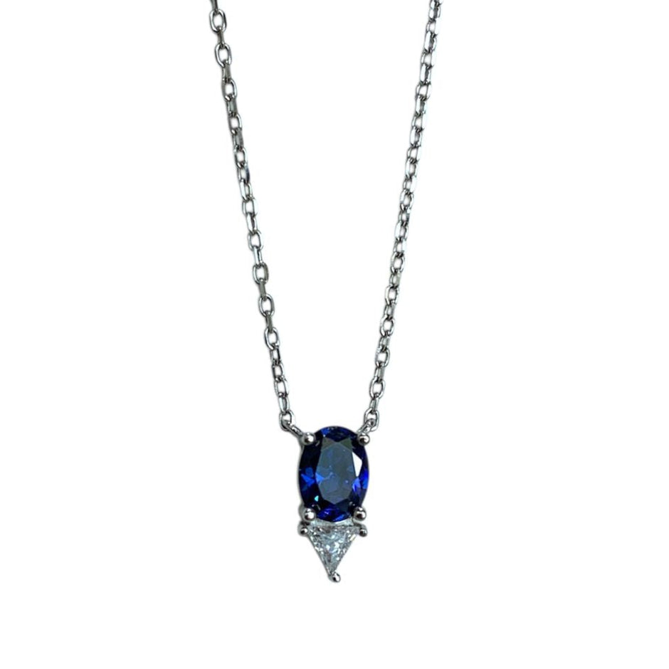 Collar de Tanzanita y Topacio Blanco