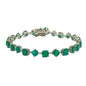 Pulsera Geométrica de Esmeralda Colombiana