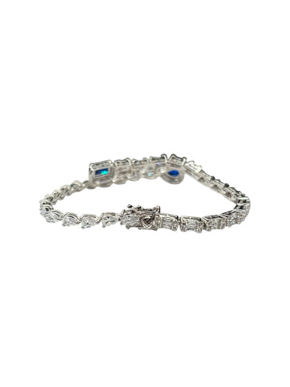 Set de Joyería con Zafiros y Topacios Blancos