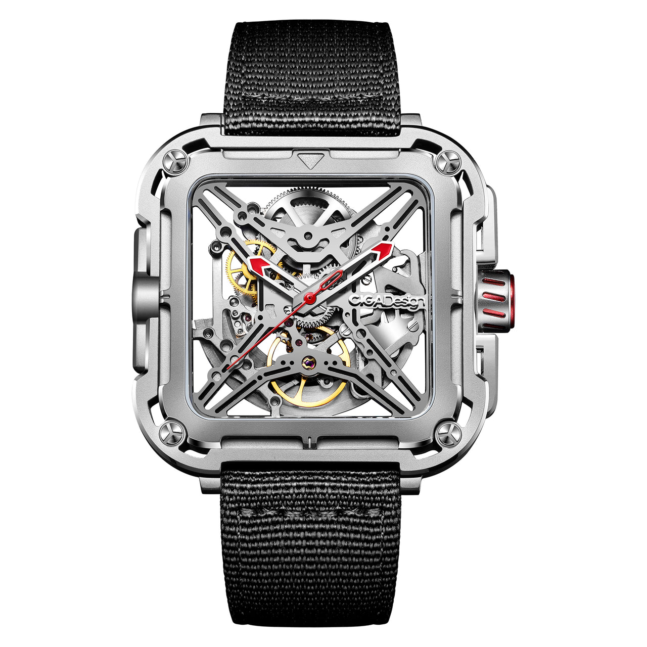 RELOJ CIGA DESIGN X SERIES – EXPLORER SILVER & RED