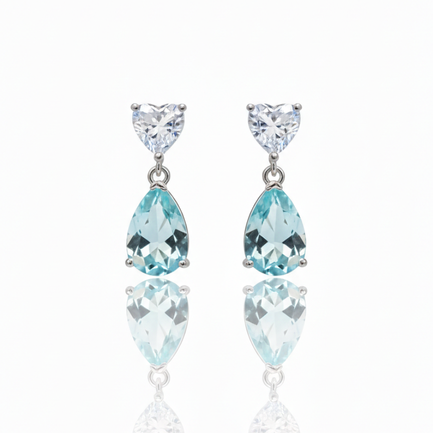 Aretes Plata.925 Blue Glow
