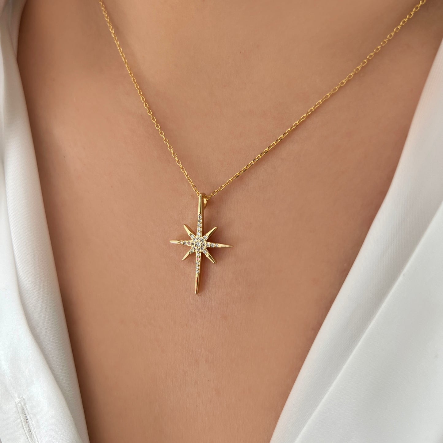 Special star pave Necklace (030)
