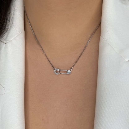 Safety Pin Necklace (1119)