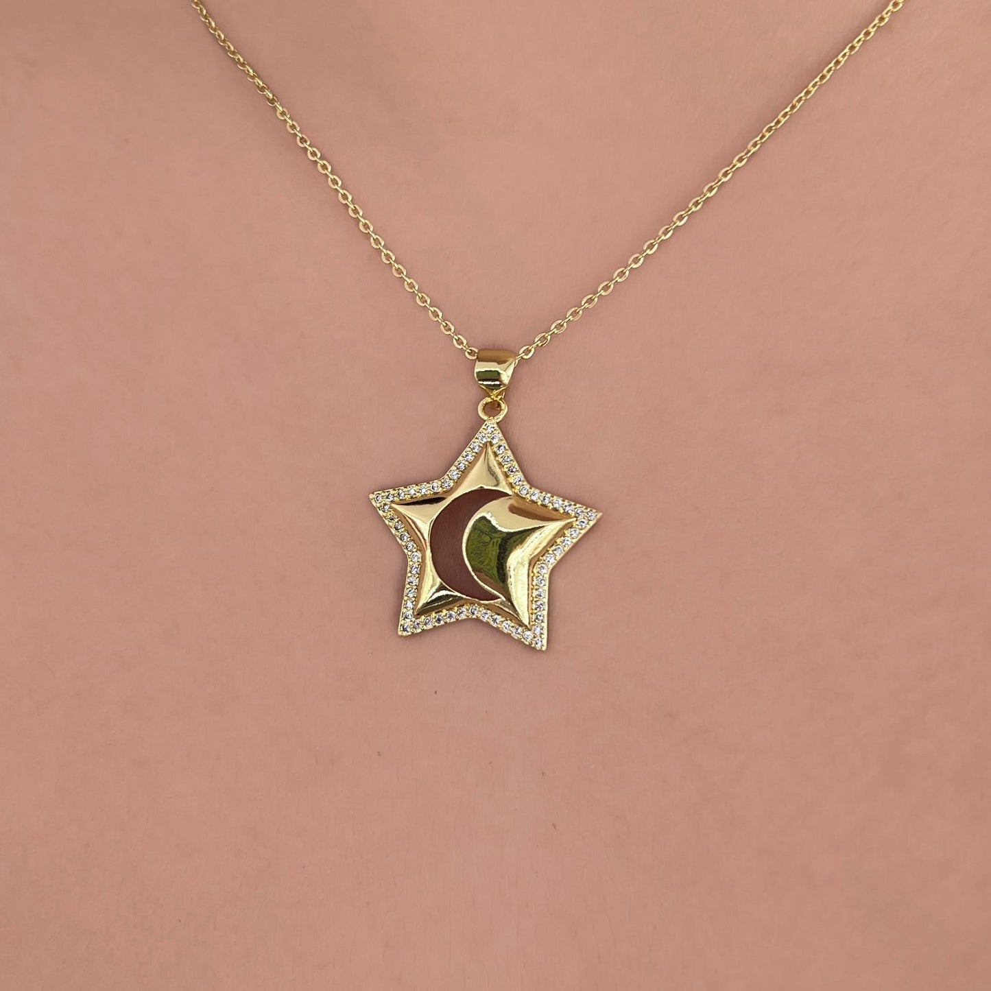 Star + Moon Necklace