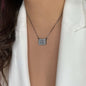 Rectangular micropave necklace (574)