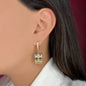 Micropave Rectangle Drop Earring (792)