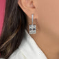 Micropave Rectangle Drop Earring (792)