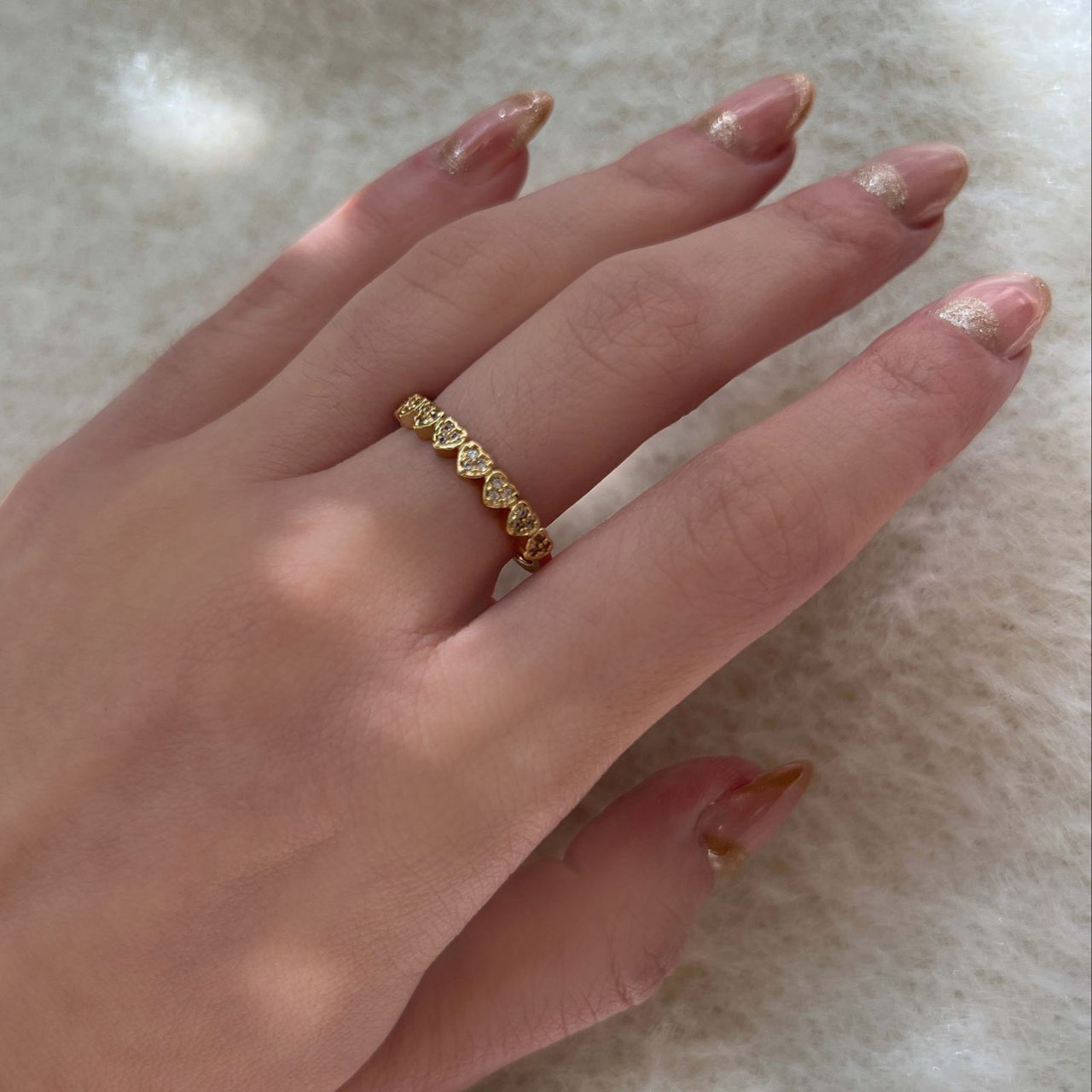 Pave heart ring (NA44)