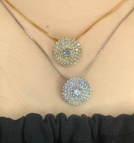 Round necklace with zirconia (682)