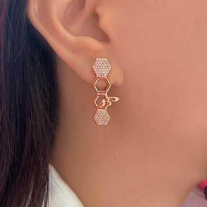 Long Hexagonal Earring (655)